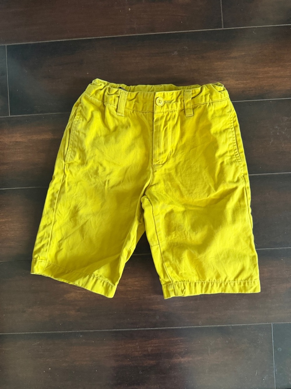 Tea Collection Chartreuse Yellow Casual Cotton Shorts